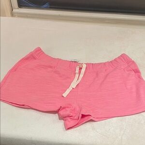 J. Crew Pink Terry Lounge Shorts with Drawstring